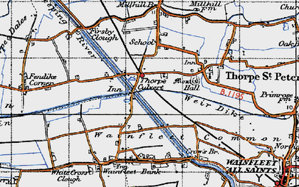 Old map of Thorpe Culvert in 1946