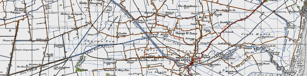 Old map of Thorpe Culvert in 1946