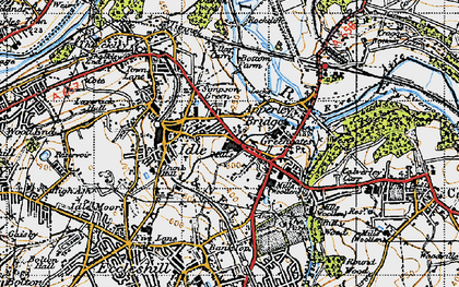 Old map of Thorpe Edge in 1947