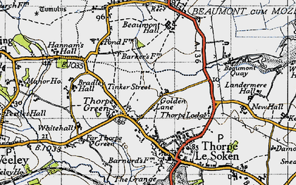 Old map of Thorpe Green in 1946