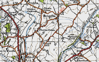 Old map of Thorpe Green in 1947