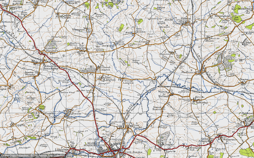 Old Map of Thorpe Langton, 1946 in 1946