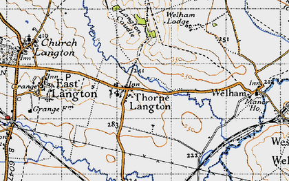 Old map of Langton Caudle in 1946