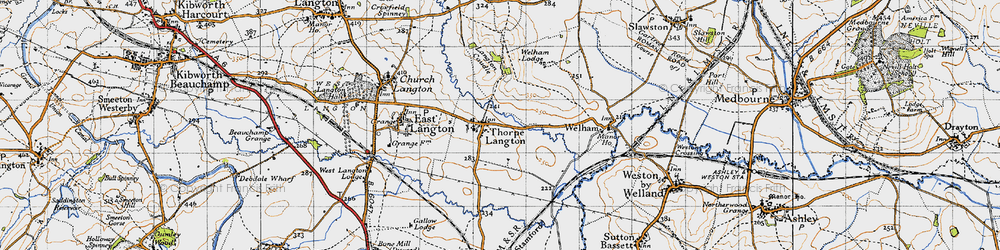 Old map of Langton Caudle in 1946
