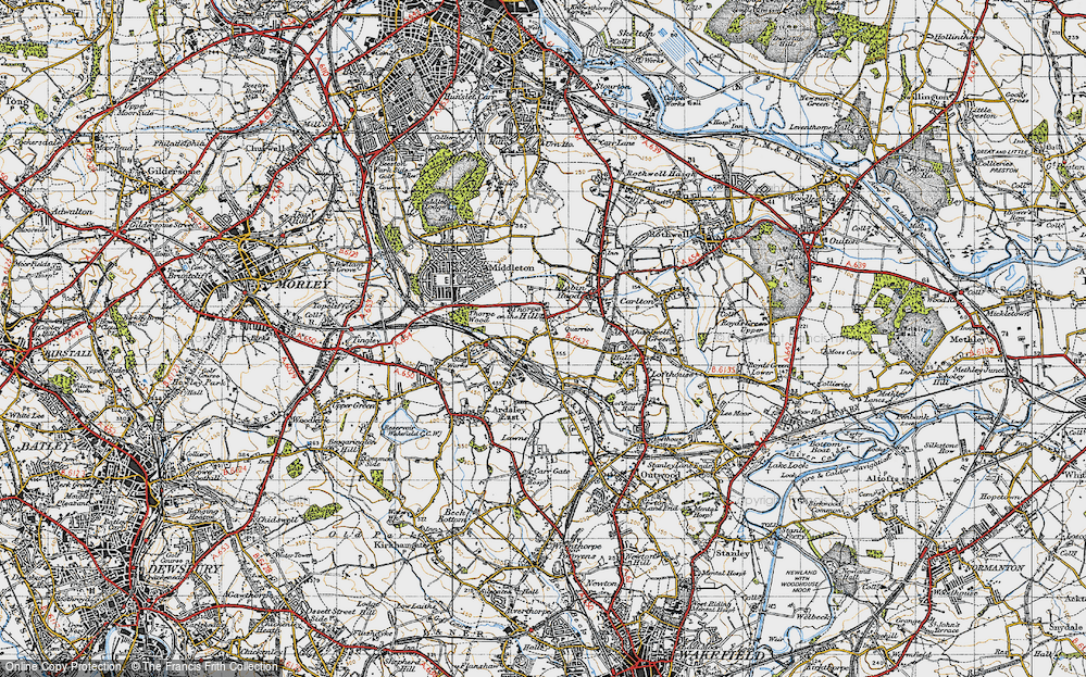 Old Map of Thorpe on The Hill, 1947 in 1947
