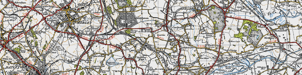 Old map of Thorpe on The Hill in 1947