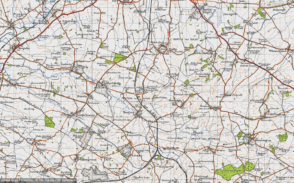 Old Map of Thorpe Satchville, 1946 in 1946
