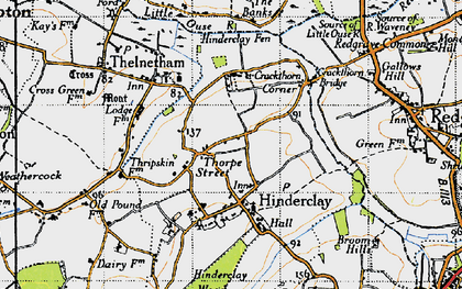 Old map of Thorpe Street in 1946