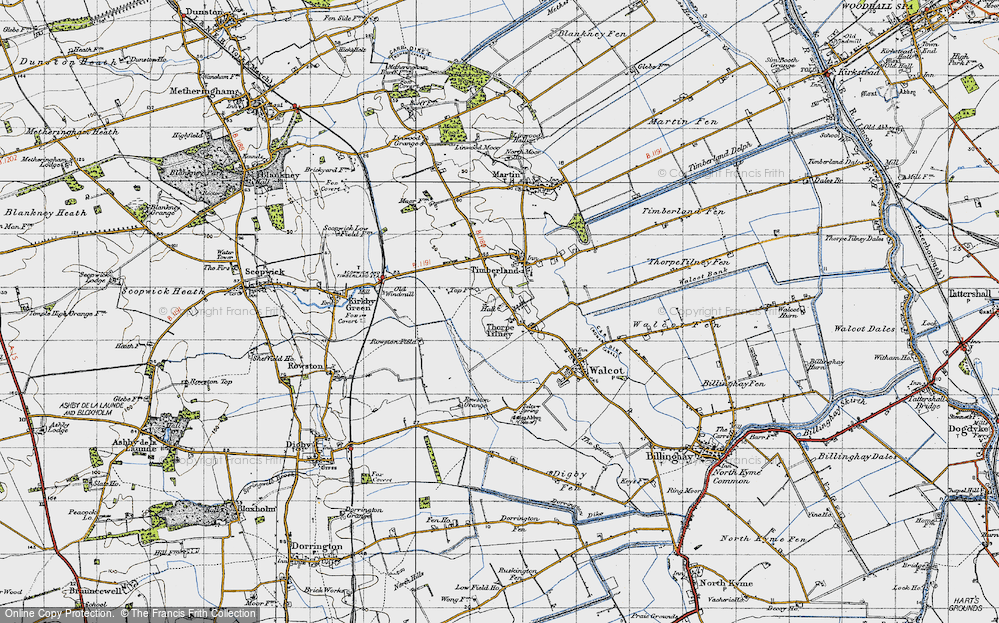 Old Map of Thorpe Tilney, 1946 in 1946