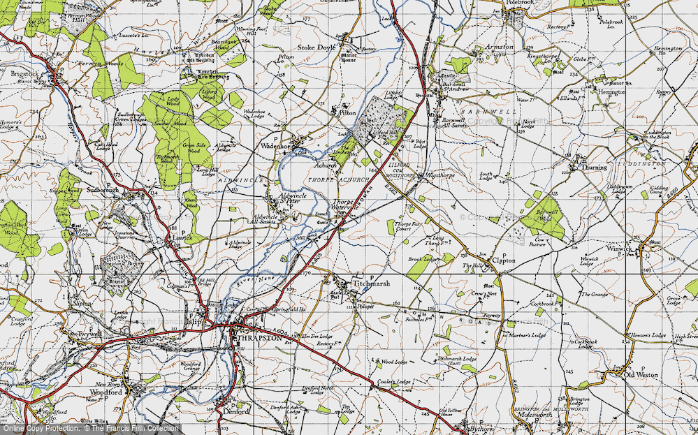 Old Map of Thorpe Waterville, 1946 in 1946