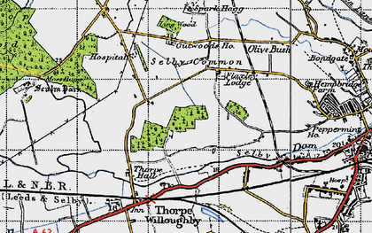 Old map of Thorpe Wood in 1947