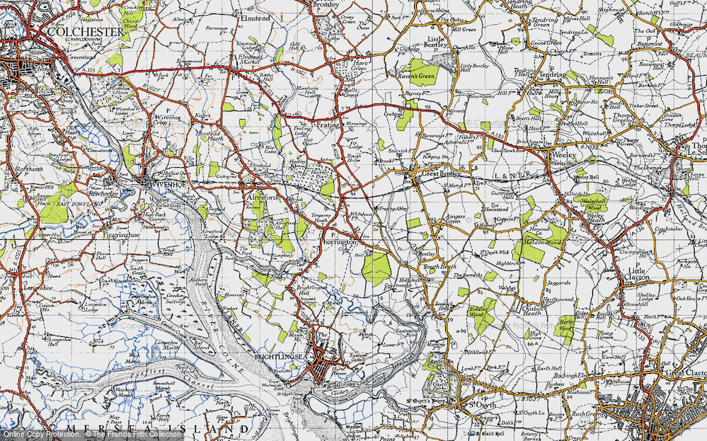 Old Map of Thorrington, 1945 in 1945