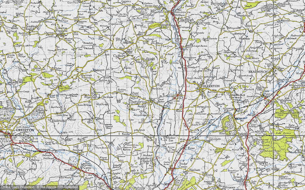 Old Map of Historic Map covering Bidwell in 1946