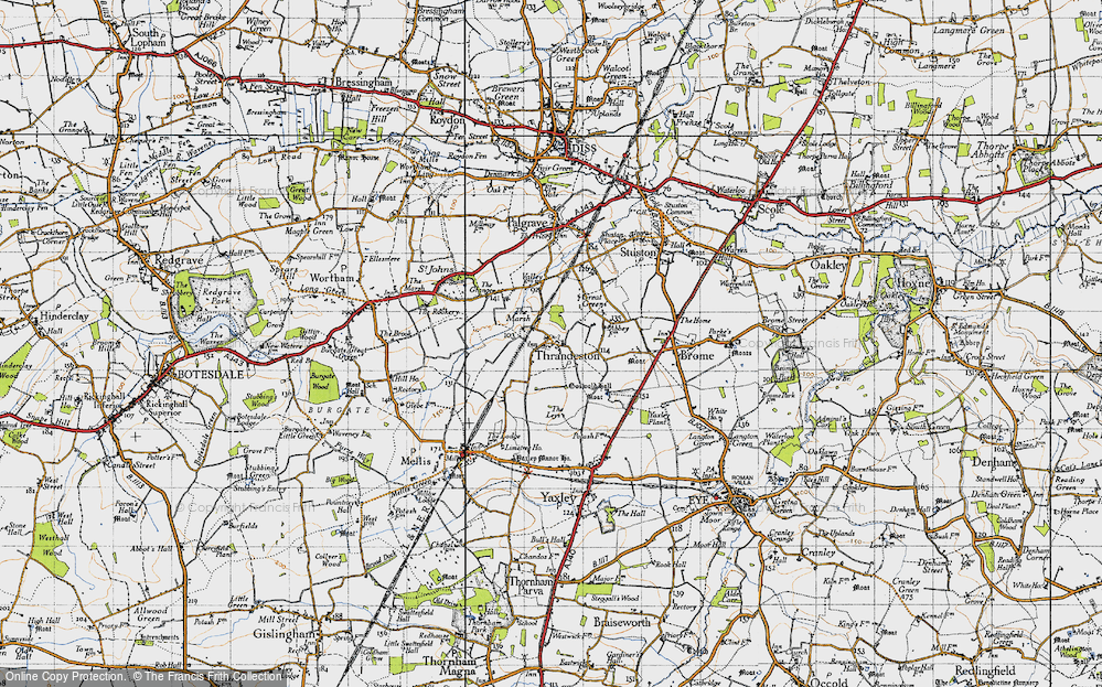 Old Map of Thrandeston, 1946 in 1946