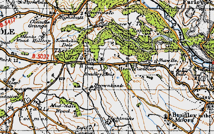 Old map of Bradley Elms in 1946