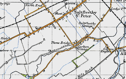 Old map of Three Bridges in 1946