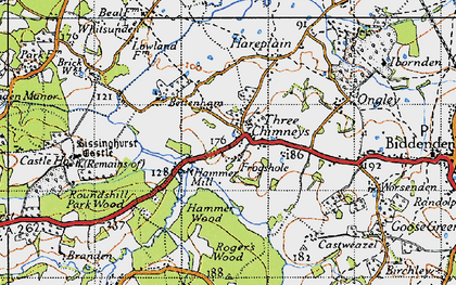 Old map of Bettenham Manor in 1940