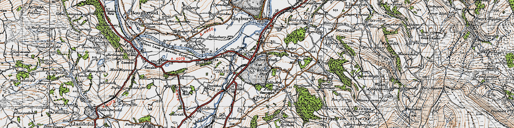 Old map of Three Cocks in 1947
