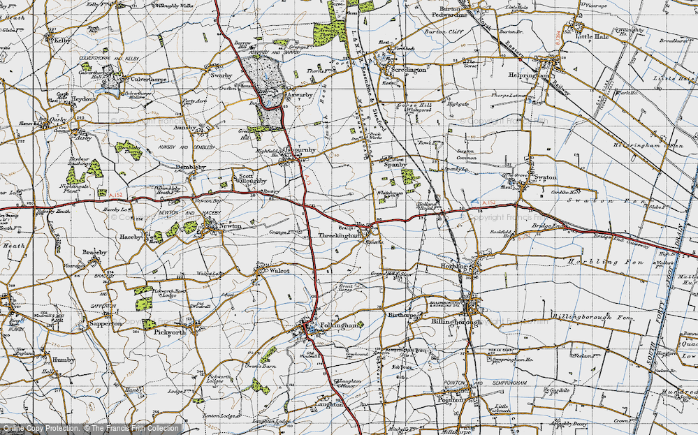 Old Map of Threekingham, 1946 in 1946