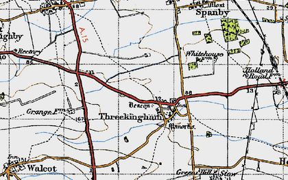 Old map of Threekingham in 1946
