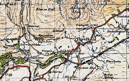 Old map of Blencathra Centre in 1947