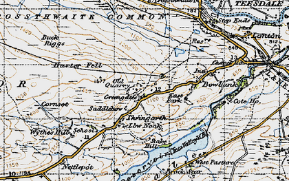 Old map of Wythes Hill in 1947