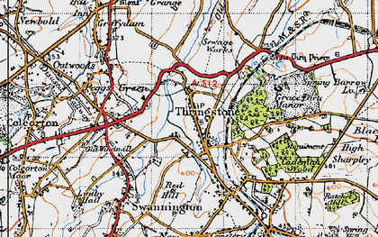 Old map of Grace Dieu Manor (Sch) in 1946