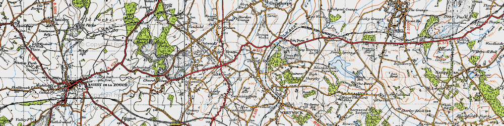 Old map of Grace Dieu Manor (Sch) in 1946