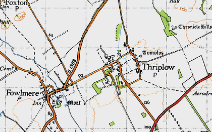 Old map of Thriplow in 1946