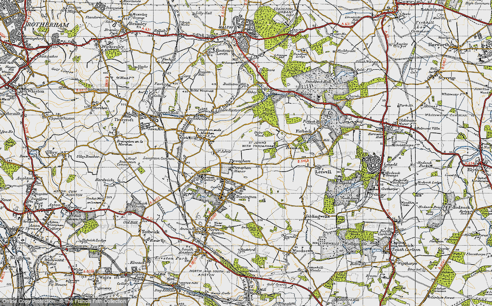 Old Map of Throapham, 1947 in 1947