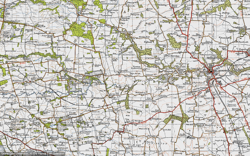 Old Map of Throphill, 1947 in 1947