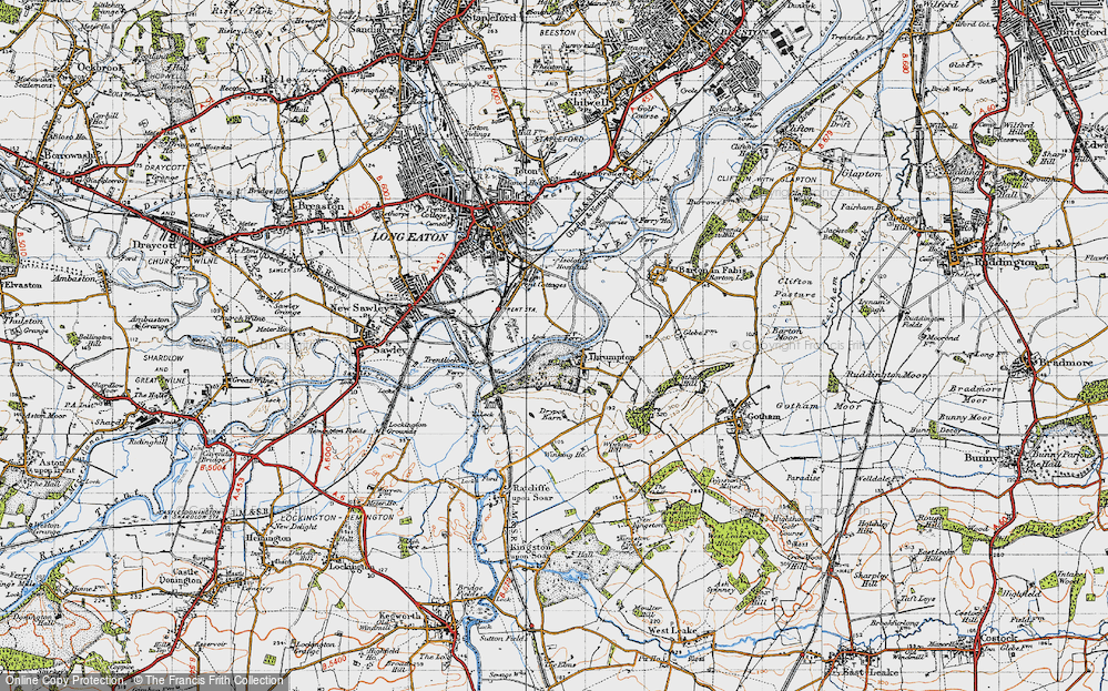 Old Map of Thrumpton, 1946 in 1946