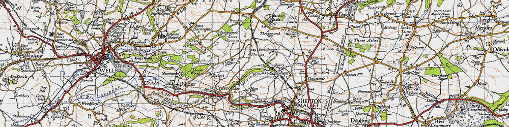 Old map of Thrupe in 1946