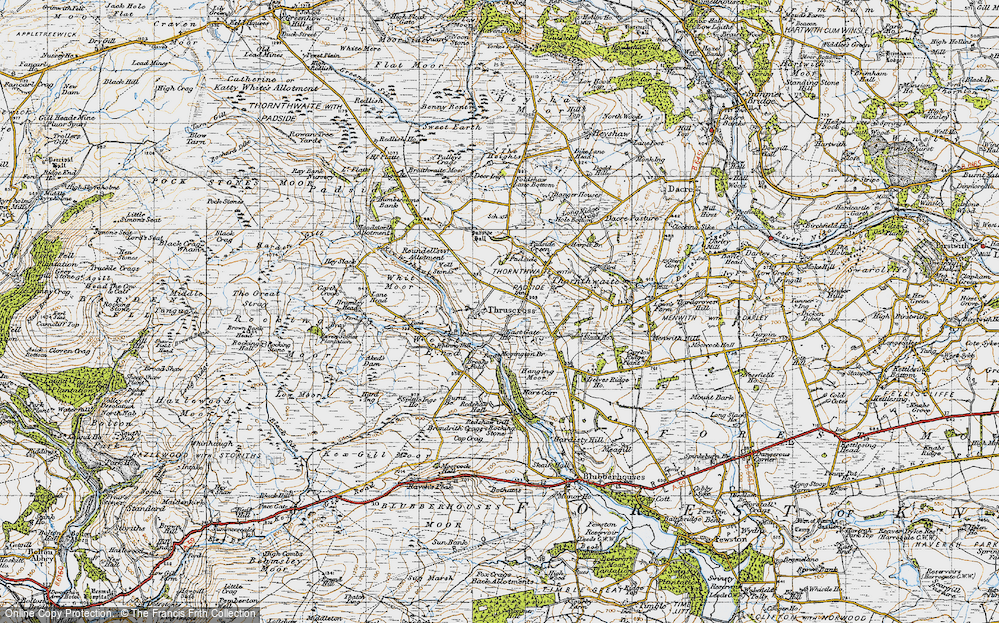 Old Map of Thruscross, 1947 in 1947