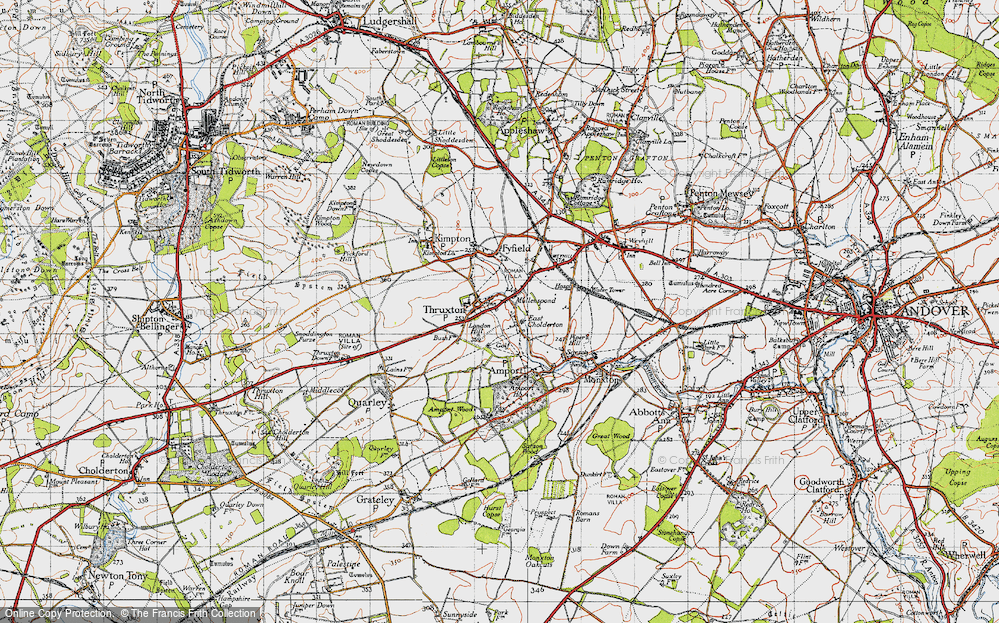 Old Map of Thruxton, 1940 in 1940