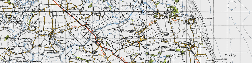 Old map of Thunder Hill in 1945