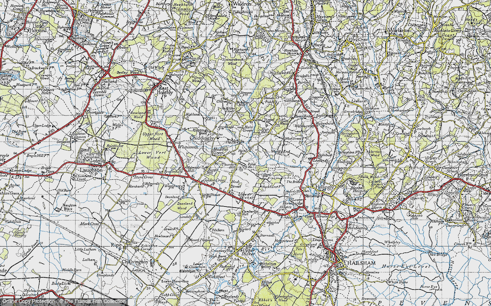 Old Map of Thunder's Hill, 1940 in 1940