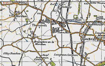 Old map of Thurcroft in 1947