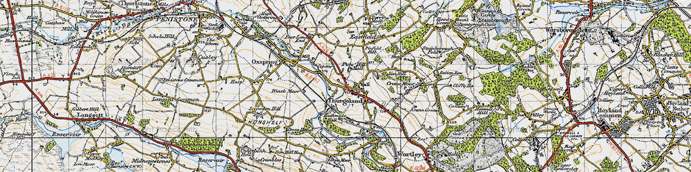 Old map of Thurgoland in 1947