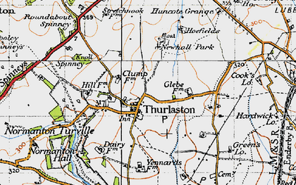 Old map of Alder Hall in 1946
