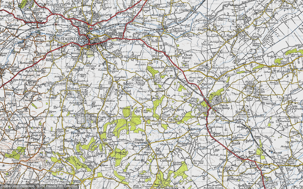 Old Map of Thurlbear, 1946 in 1946