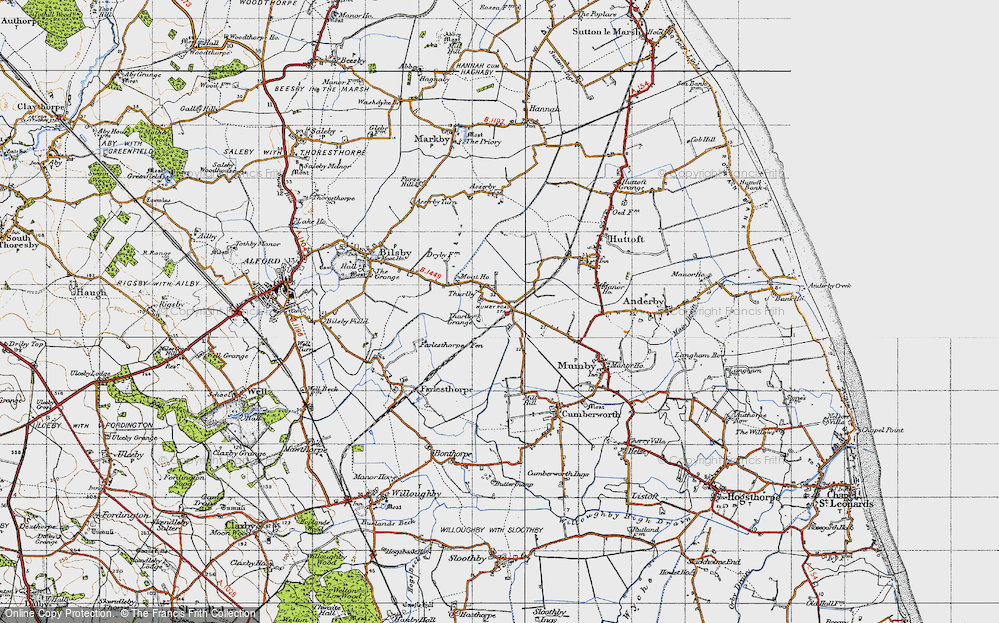 Old Map of Thurlby, 1946 in 1946
