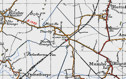 Old map of Thurlby in 1946