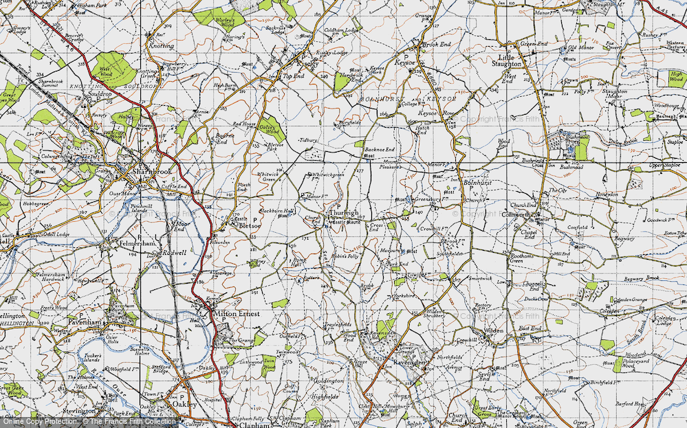 Old Map of Thurleigh, 1946 in 1946