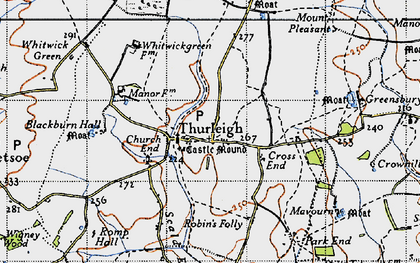 Old map of Thurleigh in 1946
