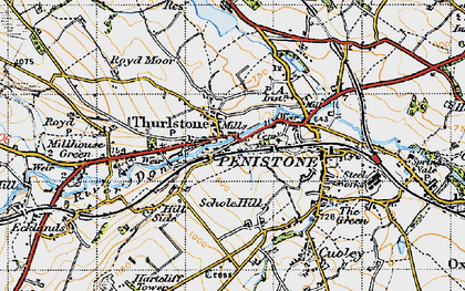 Old map of Thurlstone in 1947