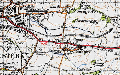 Old map of Thurnby in 1946