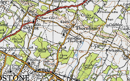 Old map of Thurnham in 1946