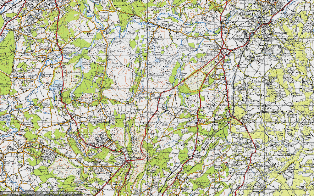 Old Map of Thursley, 1940 in 1940