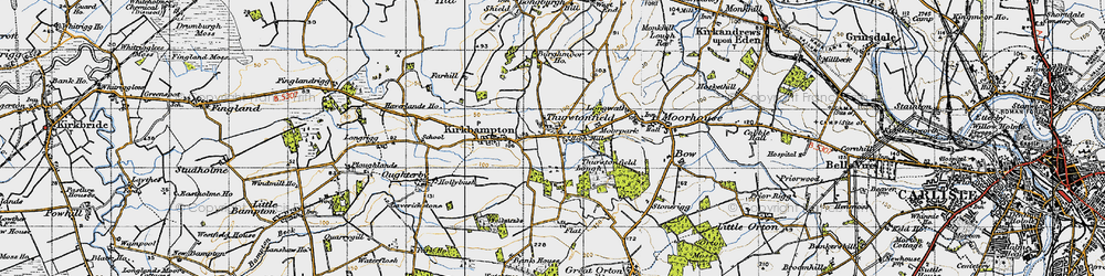 Old map of Burgh Moor Ho in 1947